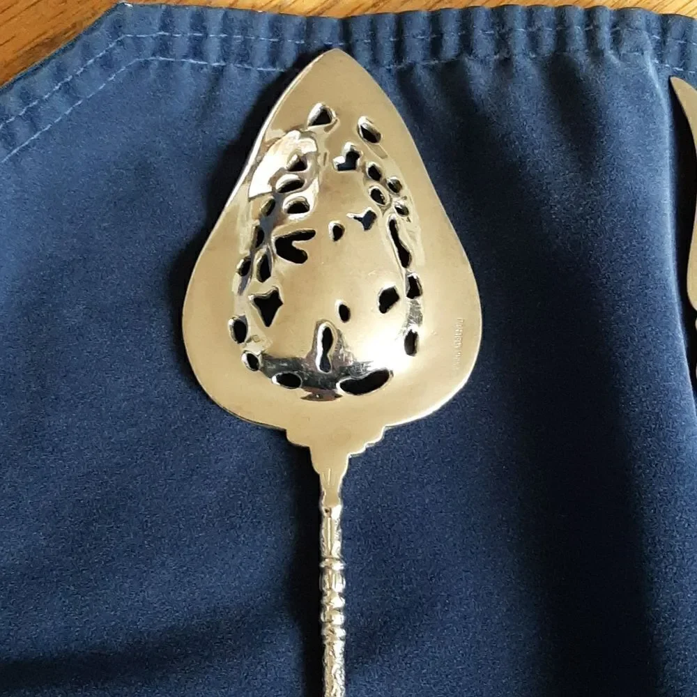 Vintage Paragon triple plate serving spoon and fork.